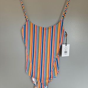 Onia NWT Gabriella Stripe One-Piece Swimsuit Size XS